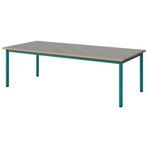 TABLE MALIBU 180X80 T2 4P STRA ALAISÉ BÉTON F186/BLEU 5018