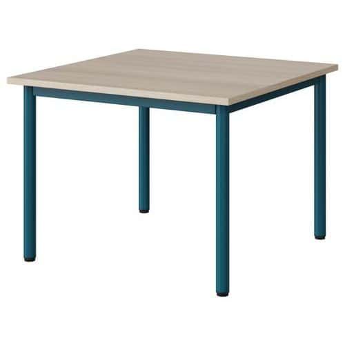 TABLE MALIBU 80X80CM T3 4P STRA ABS ACACIA/BLEU 5025