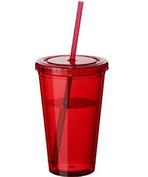 Timbale et paille Cyclone 450ml - double paroi isolante - acrylique sans bisphénol A_0