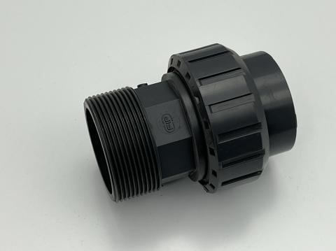 Union PVC 3 pièces - femelle à coller, fileté, EPDM PN 16 - d 50x1