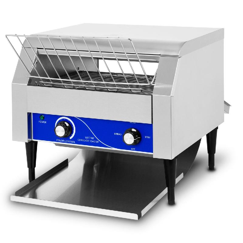 VERTES Grille Pain Toaster Convoyeur Professionnel Acier Inoxydable (2640W, 230V, Pour Toasts et Pains à Hamburgers, 1 Rampe d'Insertion) - argenté_0