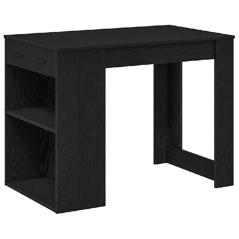 VidaXL Bureau avec tiroir et étagère chêne noir bois d'ingénierie Modèle Boréal Panorama Outdoor - 858687_0