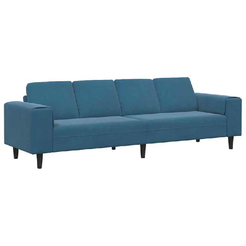 VidaXL Canapé de salon Bleu 250 x 77 x 76 cm Modèle Vega Master Focus - Matériau naturel 3335090_0
