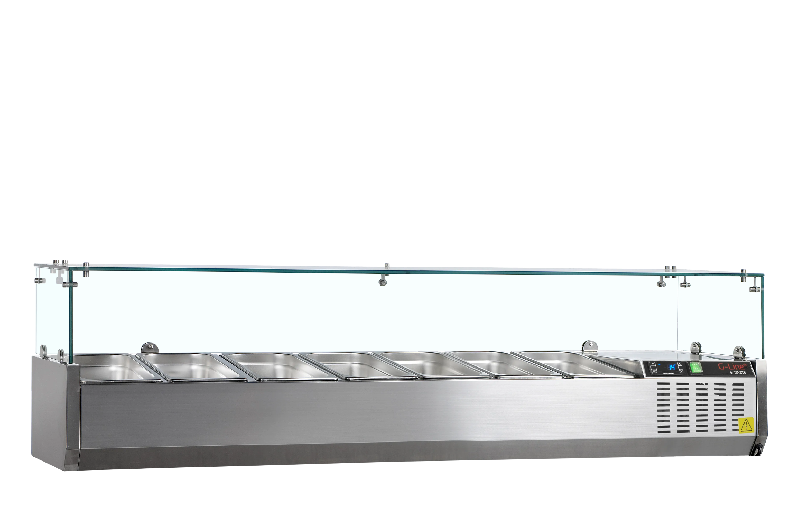 Vitrine réfrigérée GN1/3 GVC38-160 Inox L1600mm 33599 TEFCOLD_0