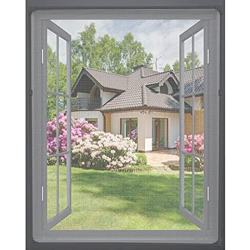 SMILCLOUD Moustiquaire Magnétique pour Fenêtre 120x120 cm - Fibre de Verre, Ajustable et Lavable_0