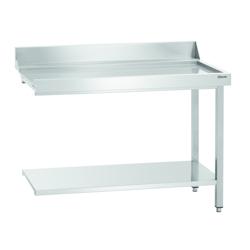 Bartscher Table d'égouttage DS 1200R | Tablette inférieure et support arrière | 1200x720x850(h)mm. - 109749_0