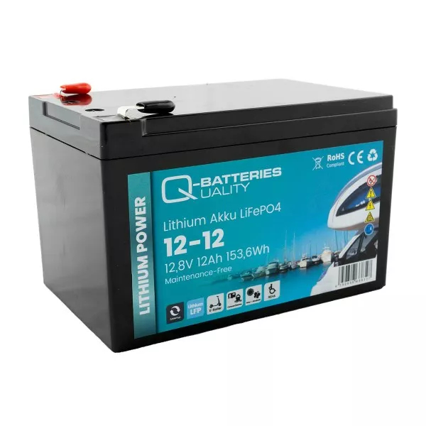 Batterie Lithium Q-Batteries Akku LifePO4 12-12 12,8V 12Ah_0