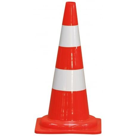 Cone plastique fluo 50cm pvc retro classe 2 1,100kg TALIAPLAST | 520803_0