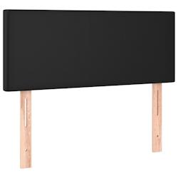 Décoshop26 - Tête de lit accessoire couchage chambre à coucher meuble 80 x 5 x 78/88 cm synthétique noir TDL0202117 - noir 3000517488008_0