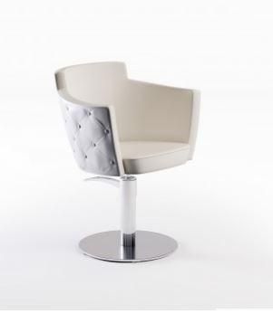 Fauteuil de coiffure Mademoiselle - boutons tapissiers ou strass Swarovski - création Nathalie Hacker_0