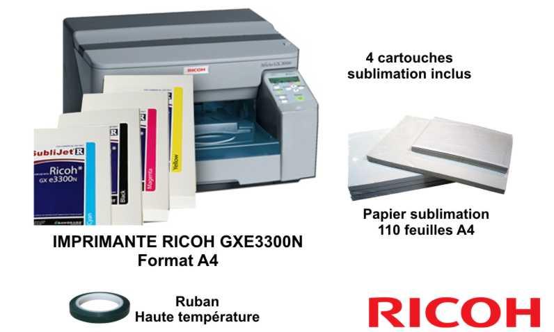 Imprimante couleur A4 Ricoh GX E3350N - Ultra performante avec encre en gel pour sublimation_0