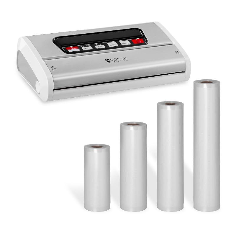 Kit machine sous vide avec 4 rouleaux d'emballages sous vide 15 à 30 cm