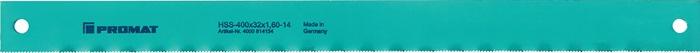 Lame de scie machine L400xl35xS2 mm HSS D. Du trou 10,5 mm dents par pouce 4 PROMAT_0