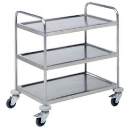 Lobrot Chariot de service en inox 3 plateaux 930 x 610 x h935 mm - 8421661809610_0