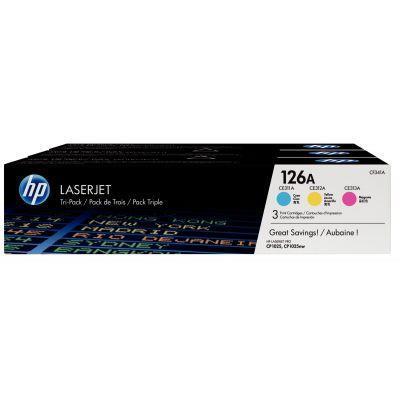 Lot de 3 cartouches laser HP CF341A - Couleurs - Référence 126A/CF341A_0