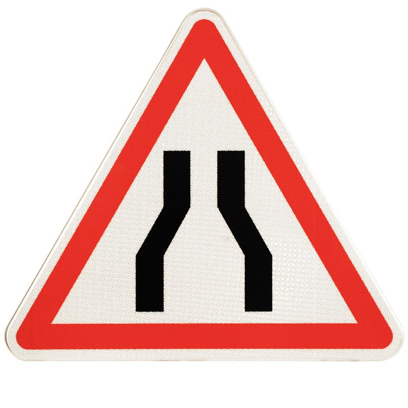 Panneau de danger A3 - Chaussée rétrécie - WP Signalisation - Thermoplastique, Innov ou Tradition, Classe 1 à 3_0