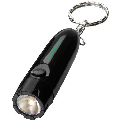 Porte-clés publicitaire avec lampe Ammo 10420100 - ampoule blanche - bouton marche/arrêt - pile incluse_0