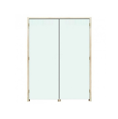 Porte coupe feu 30 mn - Bloc Portes EI30 204 x 73+73 mm droite - Huisserie bois double vantaux égaux ou inégaux (tiercés)_0