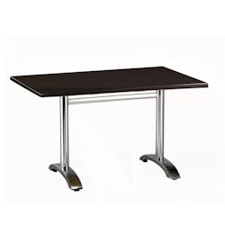 Resol GARBAR MAX Table Rectangulaire Intérieur, Extérieur 120x80 Pied Aluminium - Tableau Wengé_0