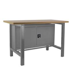 SimonRack Banque de travail à vis avec armoire SIMONWORK BT6 MDF. Couleur GRIS/MDF 865x1200x750 mm - gris métal 8435104942604_0