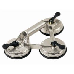 Ventouse triple professionnelle en aluminium - supporte 100 kg horizontalement et 35 kg verticalement_0