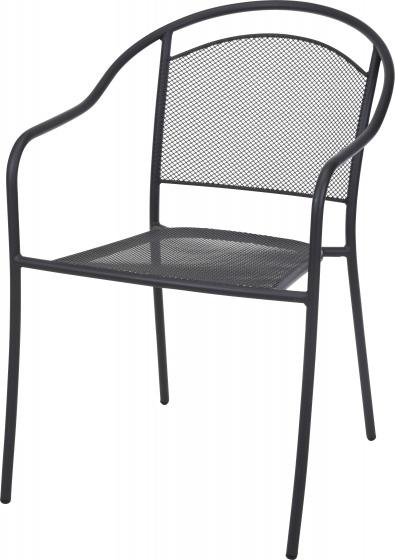 PRO GARDEN - Chaise empilable 55 x 81 cm - Gris acier - Design pratique et robuste_0
