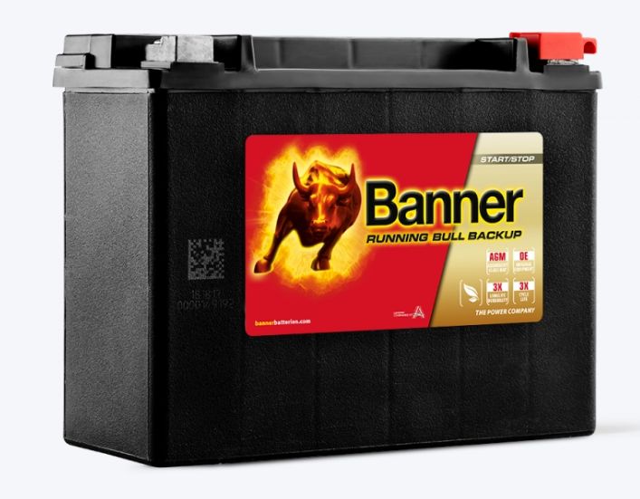 518 01 / aux 18l - Batterie de démarrage Banner - Tension nominale 12V - Technologie AGM pour véhicules start/stop_0