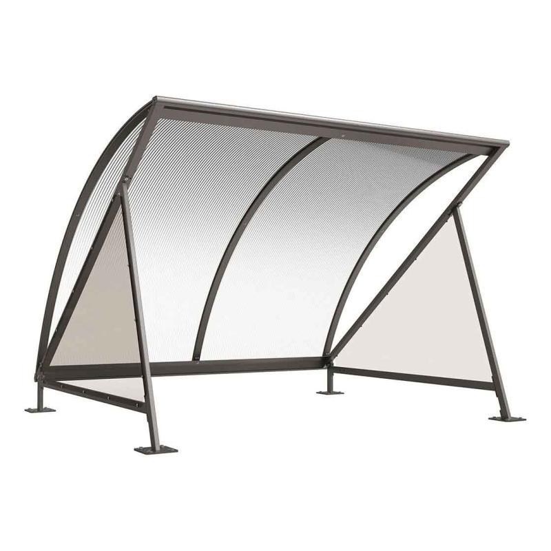 Abri vélos demi-lune - Réf : 529036.Gpro - Design robuste avec parois translucides et options personnalisables_0