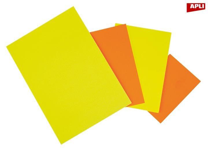Apli Lot de 10 étiquettes carton 780 g/m², forme rectangulaire 40x60, coloris jaune/orange - 3270241419108_0
