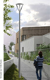 Mât d'éclairage public aura / hauteur 4 m / diamètre 60 mm / diamètre base 140 mm_1