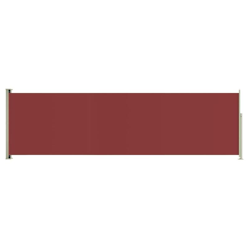 Auvent paravent store brise-vue latéral rétractable - Protection visuelle et solaire pour patio, jardin, terrasse, balcon - 180 x 600 cm - Rouge_0
