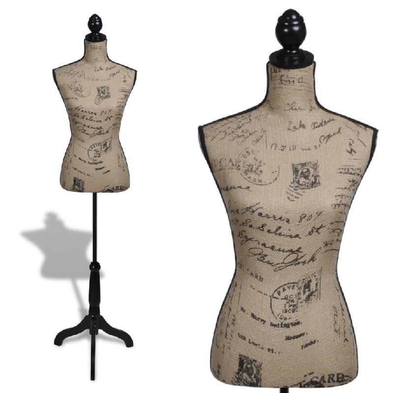 Buste de couture femme - Hauteur réglable - Taille 34-36 - Velours marron - Réf : 2002009_0