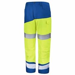 Cepovett - Pantalon avec poches genoux Fluo SAFE XP Jaune / Bleu Taille L - L 3603624496050_0