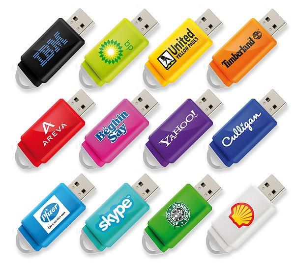 Clé USB publicitaire slider - corps coulissant - 11 couleurs - personnalisation tampographie ou quadri_0