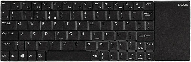 CLAVIER RAPOO E2710 SANS FIL TOUCHPAD NOIR