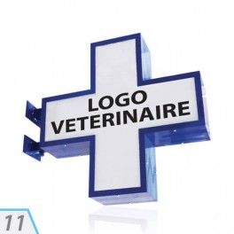 Croix vétérinaire LED - Direct Enseignes - Faible consommation < 20 W - Format 600x600 mm_0
