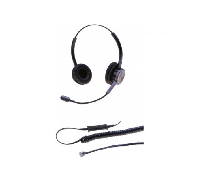 Dacomex Perle - Casque téléphonique binaural avec micro flexible antibruit et connecteur RJ9 - 292013_0