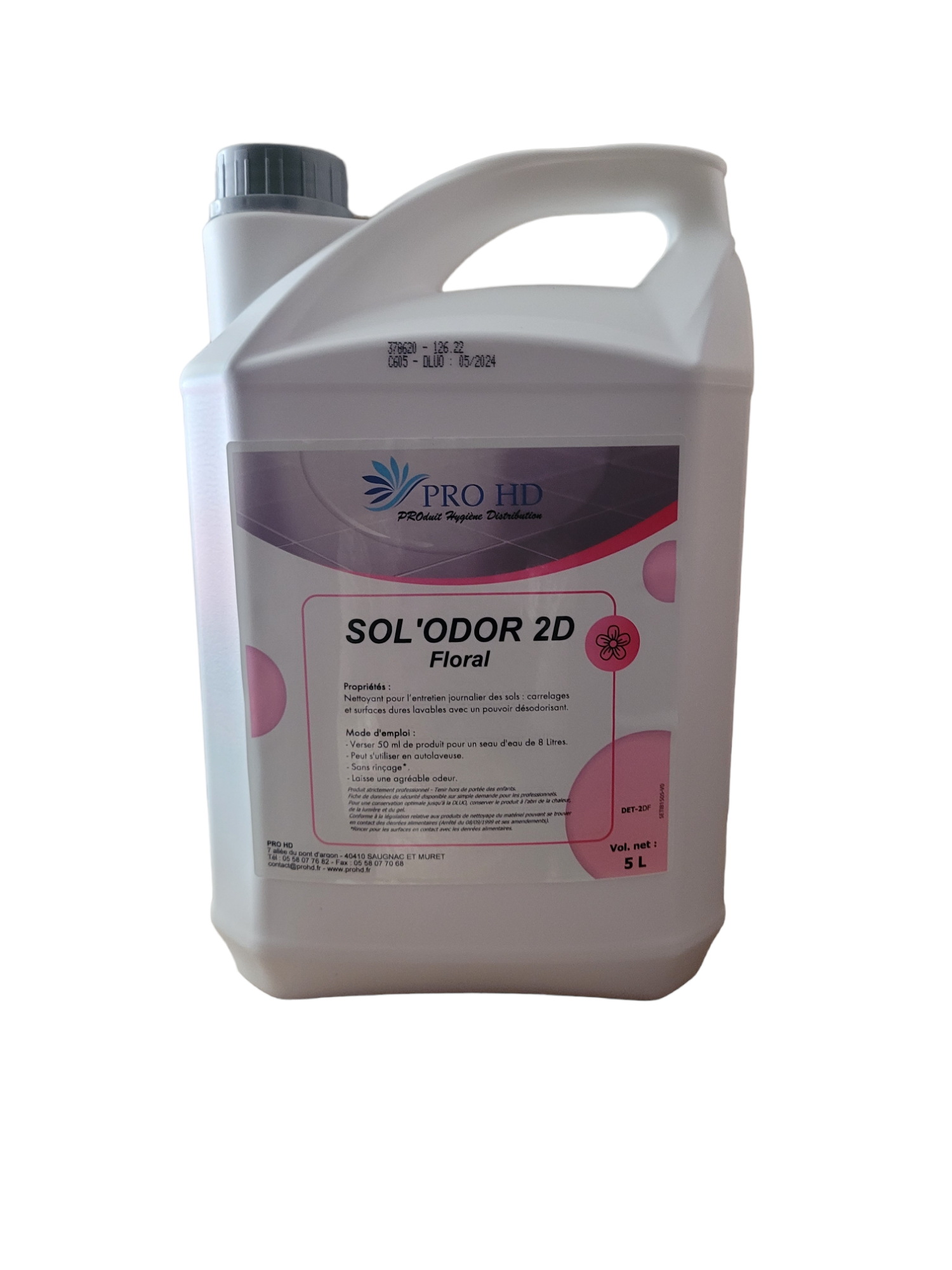 Détergent et désodorisant pour sols 2d - pro hd floral 5l_0