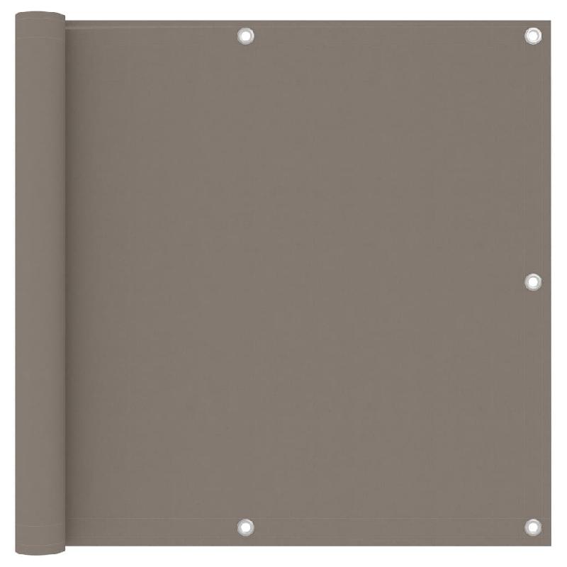 Écran de balcon brise-vue taupe - Protection intimité 90x600 cm - Tissu Oxford imperméable 02_0010395_0