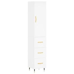 Helloshop26 - Buffet bahut commode armoire meuble de rangement organisateur cuisine salle de séjour salon haut 34,5 x 34 x 180 cm 02_0032418 - 300021_0