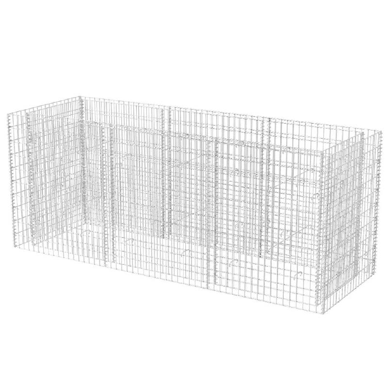 JARDINIÈRE LIT SURÉLEVÉ PLANTES FLEURS JARDIN À GABION ACIER 270 X 90 X 100 CM 02_0001275_0