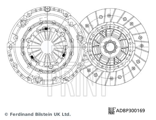 Kit d'embrayage Blue Print ADBP300169 - neuf et d'origine_0