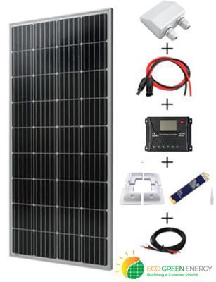 Kit solaire 180W 12V - van, camping-car, bateau - panneau monocristallin haut rendement 19%_0