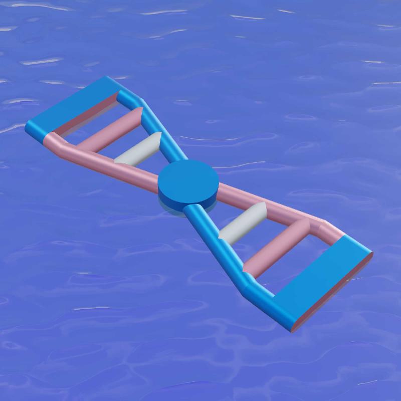 L'échelle en X - structure gonflable pour aquapark - 6m de long, 3 utilisateurs, norme CE EN 25649_0