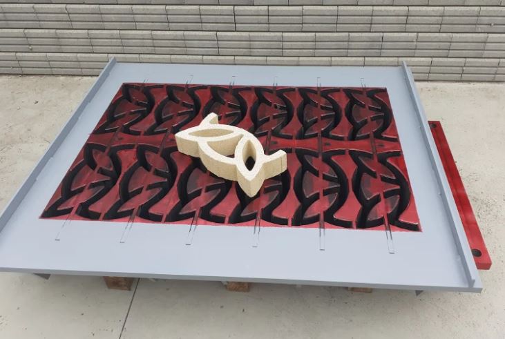 Moule pour béton imprimé mural