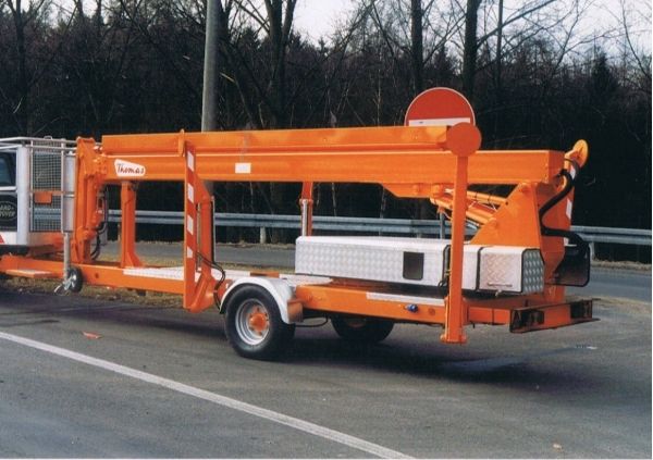 Nacelle tractable telescopique 180nwt - thomas - hauteur de travail 18 m - capacité de levage 250 kg_0