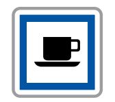 Panneau de signalisation - Indication Débit de boissons ou collations sommaires - CE18_0