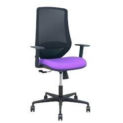 Piqueras y Crespo Silla Mardos sincro malla negra bali lila brazo regulable - violet multi-matériau 392SM840B82B10B68R65_0