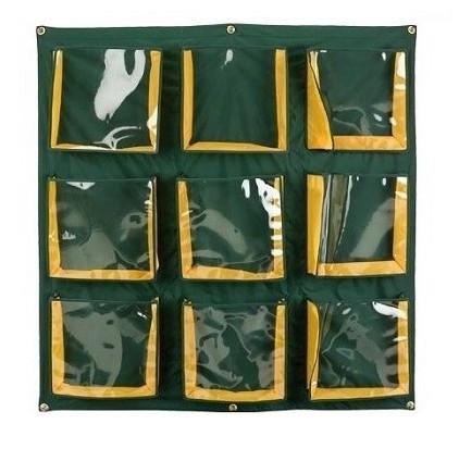 Pochettes de rangement pour doudous - toile murale robuste avec hublot - lot de 2 - 9 pochettes_0