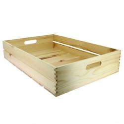 Prolinea venicia cagette rectangle pin vernis gm 60x40x12   carton de 5 - beige Bois massif CLW-4480379_0